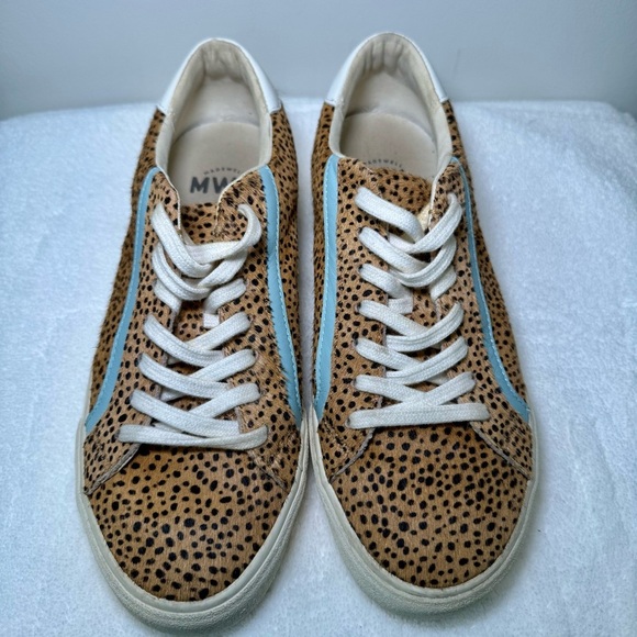 Madewell Sidewalk Low-Top Sneakers in Spotted‎ Calf Hair Faraway Sky Multi 9.5 - Picture 2 of 9